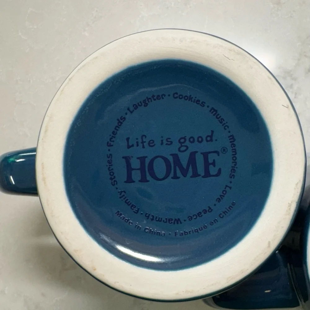 Life Is Good Navy Ceramic Mug with Golf Design - Picture 9 of 9